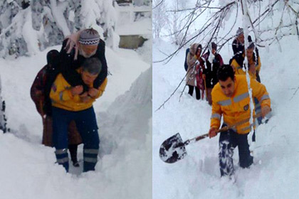 Doktor küredi, şoför sırtında taşıdı