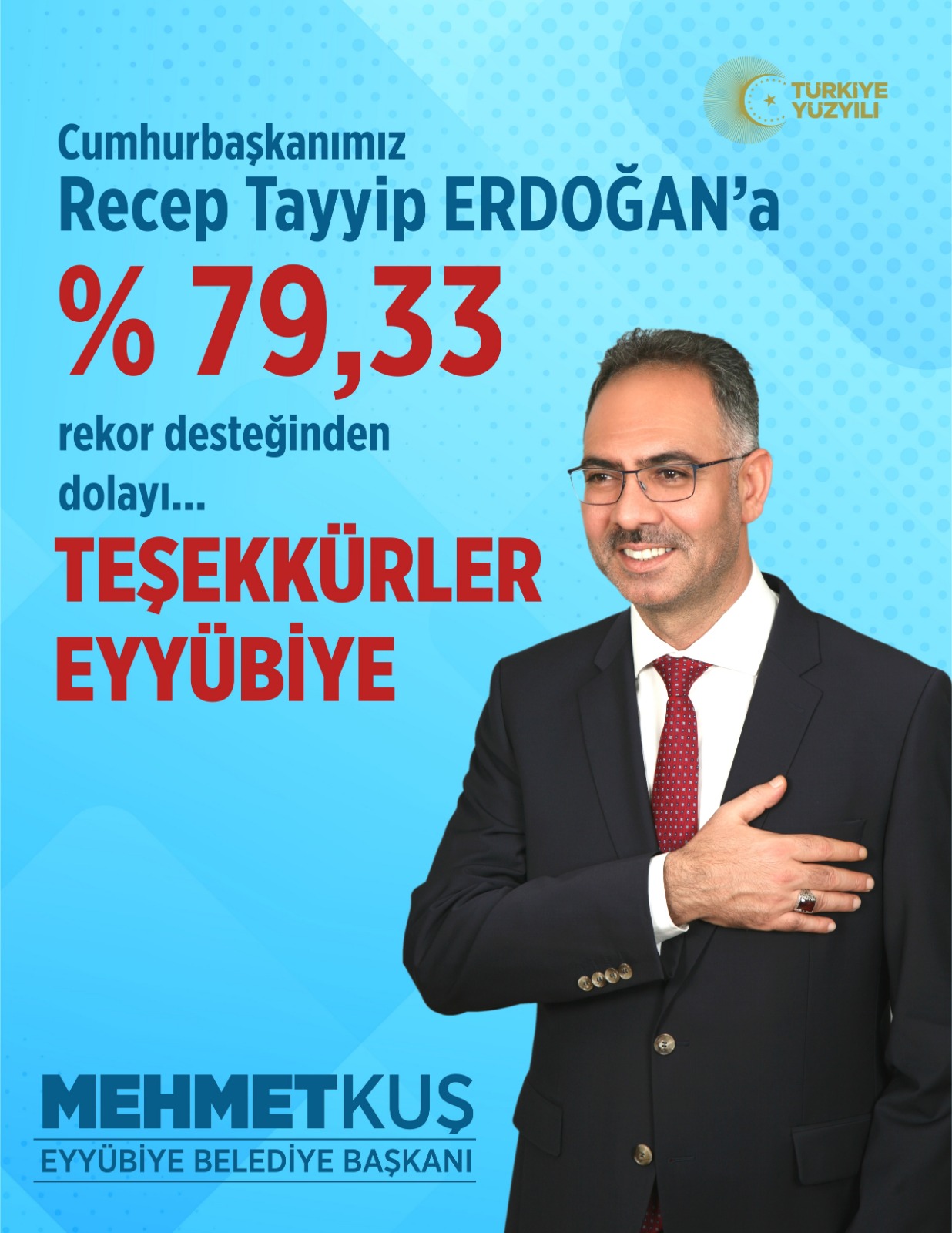 BAŞKAN KUŞ:'TEŞEKKÜRLER EYYÜBİYE'