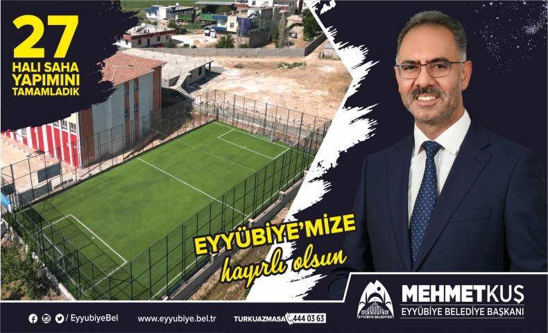 BAŞKAN MEHMET KUŞ’UN YAPIMINA BAŞLADIĞI 27 HALI SAHANIN TAMAMI HİZMETE SUNULDU