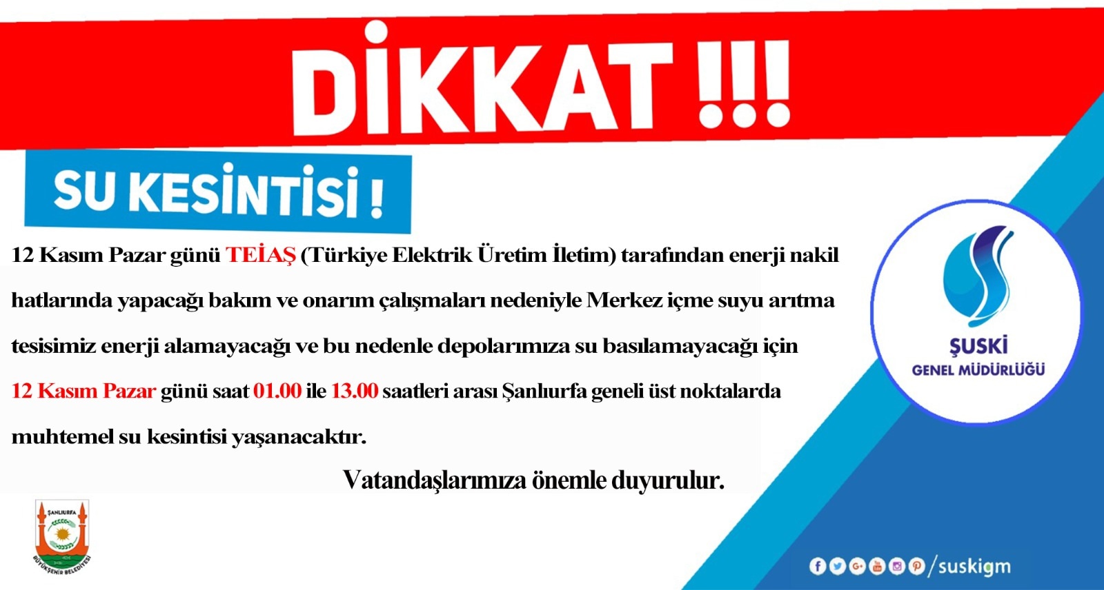 VATANDAŞLARIMIZIN DİKKATİNE..!