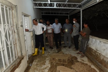 Vali Erin Yağıştan Etkilenen Bölgelerde İncelemelerde