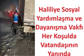 Haliliye Sosyal Yardımlaşma ve Dayanışma Vakfı Her Koşulda Vatandaşının